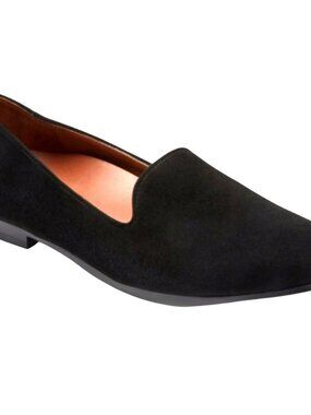 New Vionic Willa Black Suede Loafers Womens 9.5 Black Slip-On Orthotic